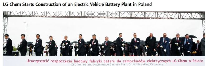 LG Chem investit 321 M€ dans la production de batteries en Pologne