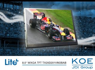 Ecran TTF 8,0 pouces avec résolution HD et PPI supérieur | KOE