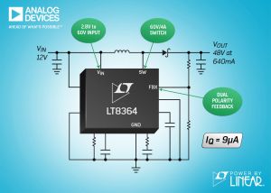 Convertisseur inverseur 2MHz avec transistor de puissance 60V, 4A | Analog Devices