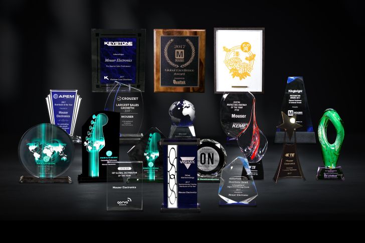 Mouser Electronics remporte plus de 25 trophées décernés par ses fournisseurs