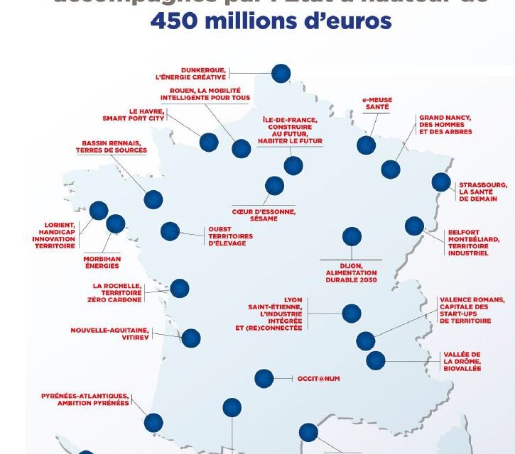 450 millions d’euros pour les 24 lauréats de l’action « Territoires d’innovation »