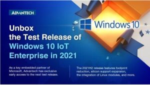 Advantech reçoit un accès anticipé à la prochaine version de Windows 10 IoT Enterprise