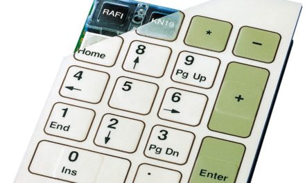 Commutateur de réseau faible course pour montage sous revêtements sérigraphiés