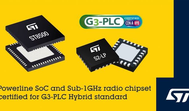 Un jeu de circuits de ST certifié selon la norme G3-PLC Hybrid combinant communications CPL et sans fil