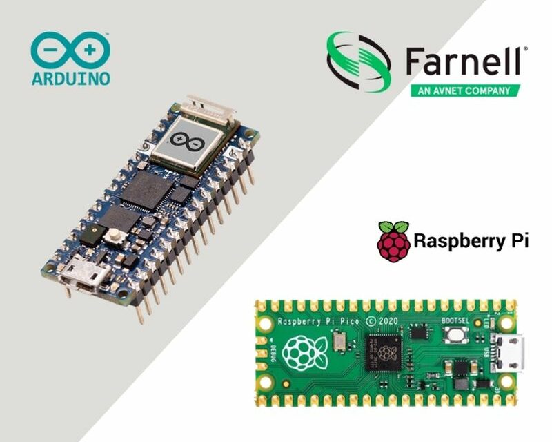 Les cartes Arduino Nano RP2040 Connect et Raspberry Pi Pico désormais disponibles en stock chez Farnell