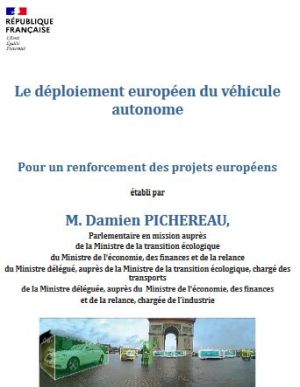 Soutien à l’innovation pour le véhicule autonome : remise du rapport Pichereau au gouvernement