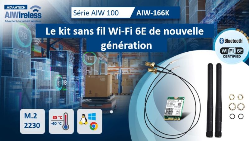 Advantech commercialise un kit Wi-Fi 6E pour applications industrielles