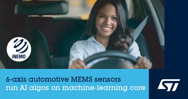 STMicroelectronics intègre de l’IA dans ses capteurs de mouvements pour l’automobile