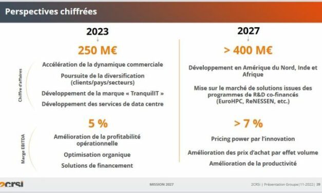 2CRSi compte dépasser le cap des 400 M€ de chiffre d’affaires à l’horizon 2027