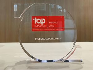 STMicroelectronics  reçoit la certification « Top Employer 2023 » en France et en Italie