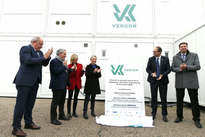 Verkor pose la première pierre de sa gigafactory à Dunkerque