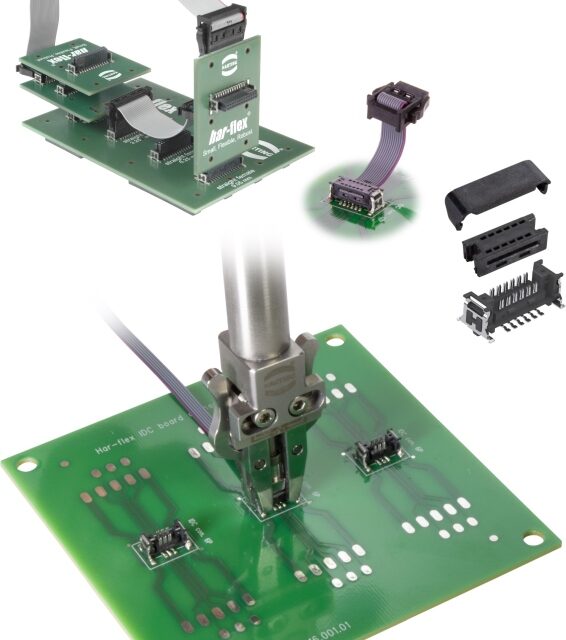 Connecteurs sur circuit imprimé pour nappes