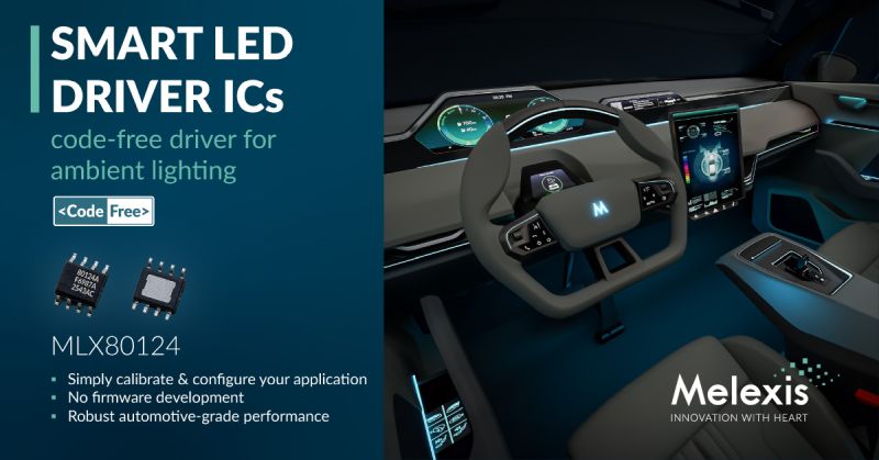 Melexis simplifie la conception des systèmes d’éclairage à Led dans l’automobile