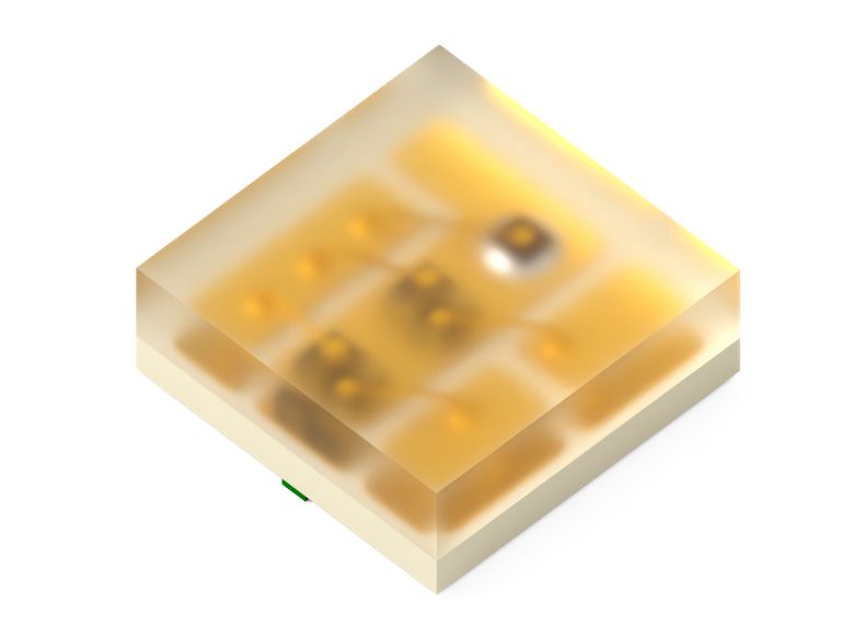 Seulement 0,65 × 0,65 × 0,25 mm pour une Led RVB